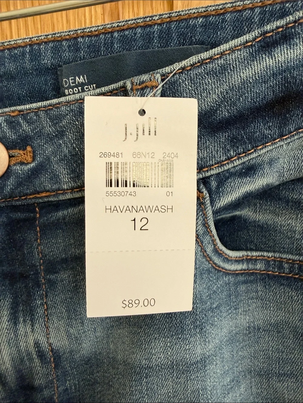 J. Jill Mid Blue Cropped Straight-Leg Jeans